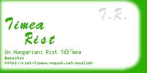 timea rist business card